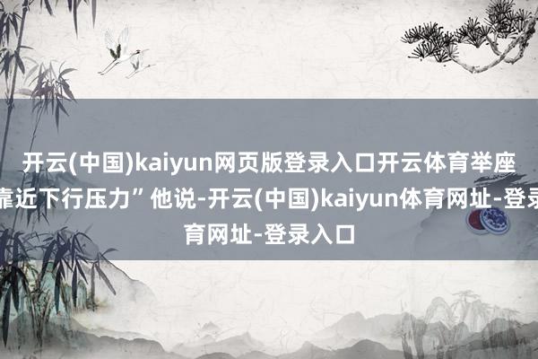 开云(中国)kaiyun网页版登录入口开云体育举座行业靠近下行压力”他说-开云(中国)kaiyun体育网址-登录入口