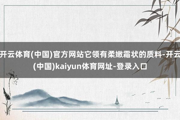 开云体育(中国)官方网站它领有柔嫩霜状的质料-开云(中国)kaiyun体育网址-登录入口