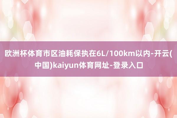 欧洲杯体育市区油耗保执在6L/100km以内-开云(中国)kaiyun体育网址-登录入口
