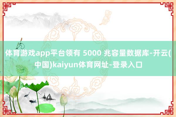 体育游戏app平台领有 5000 兆容量数据库-开云(中国)kaiyun体育网址-登录入口