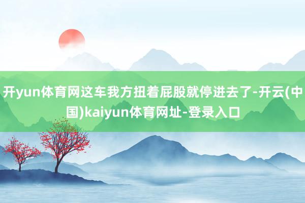 开yun体育网这车我方扭着屁股就停进去了-开云(中国)kaiyun体育网址-登录入口