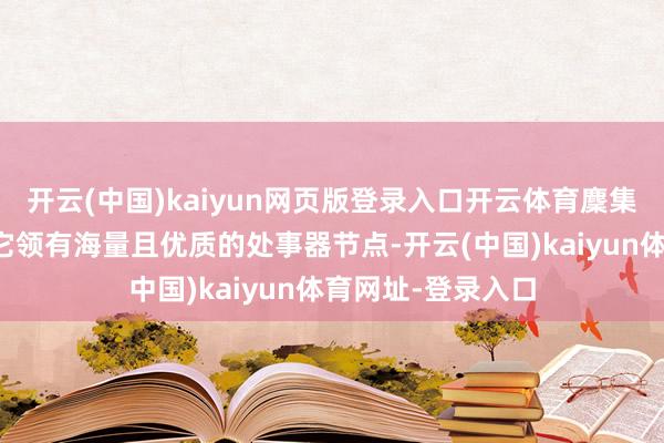 开云(中国)kaiyun网页版登录入口开云体育麇集优化的神器啊！它领有海量且优质的处事器节点-开云(中国)kaiyun体育网址-登录入口
