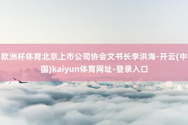 欧洲杯体育　　北京上市公司协会文书长李洪海-开云(中国)kaiyun体育网址-登录入口